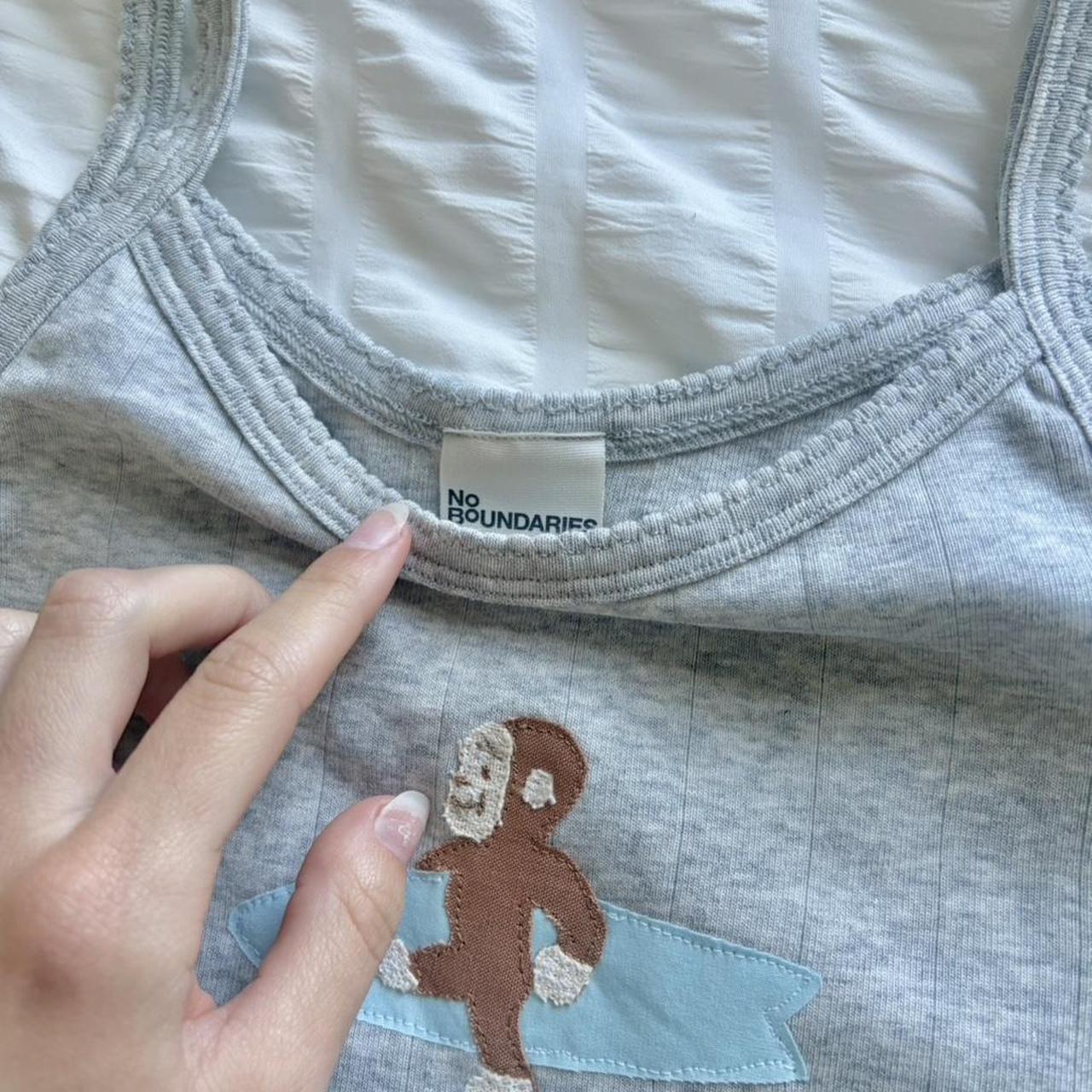 Curious George Surfer Ribbed Cami — Grey